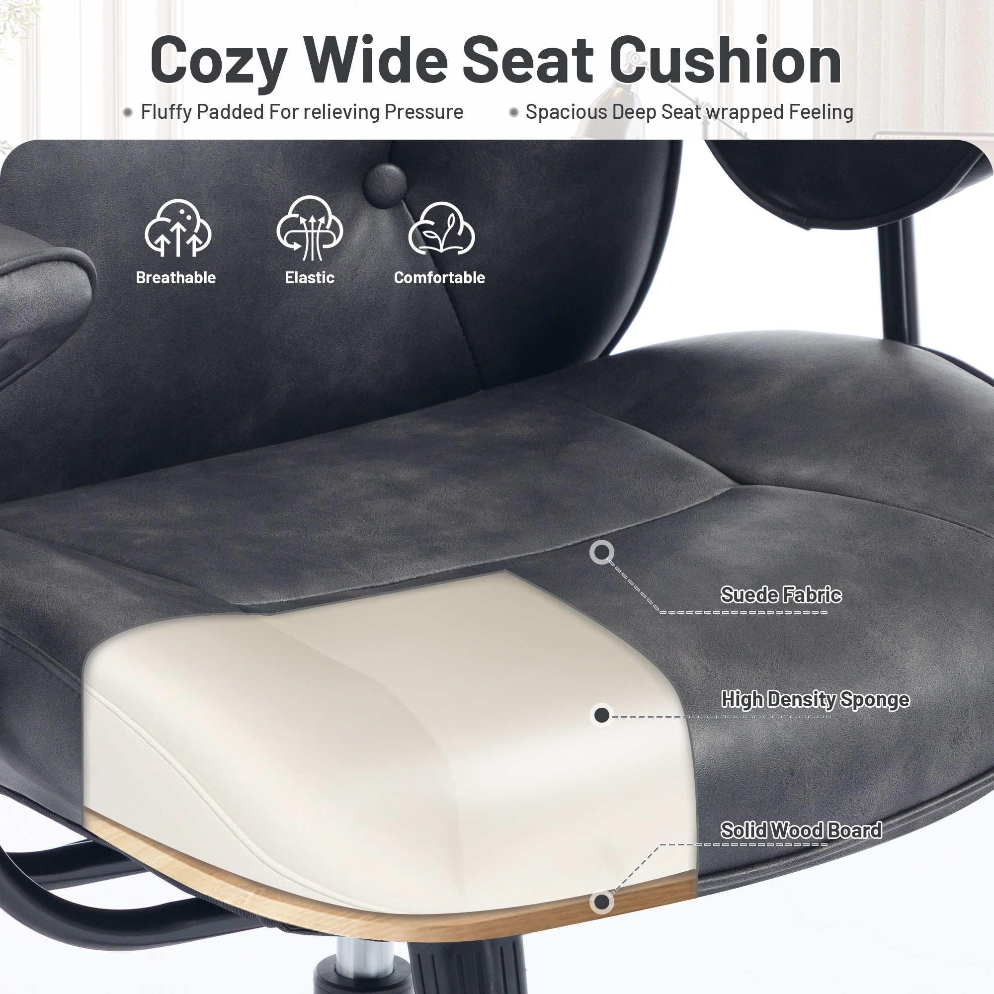 Ergonomic Retro Leather Office Chair With Lumbar Support Wheels_voghion.com